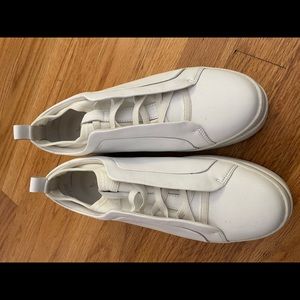 White platform sneakers